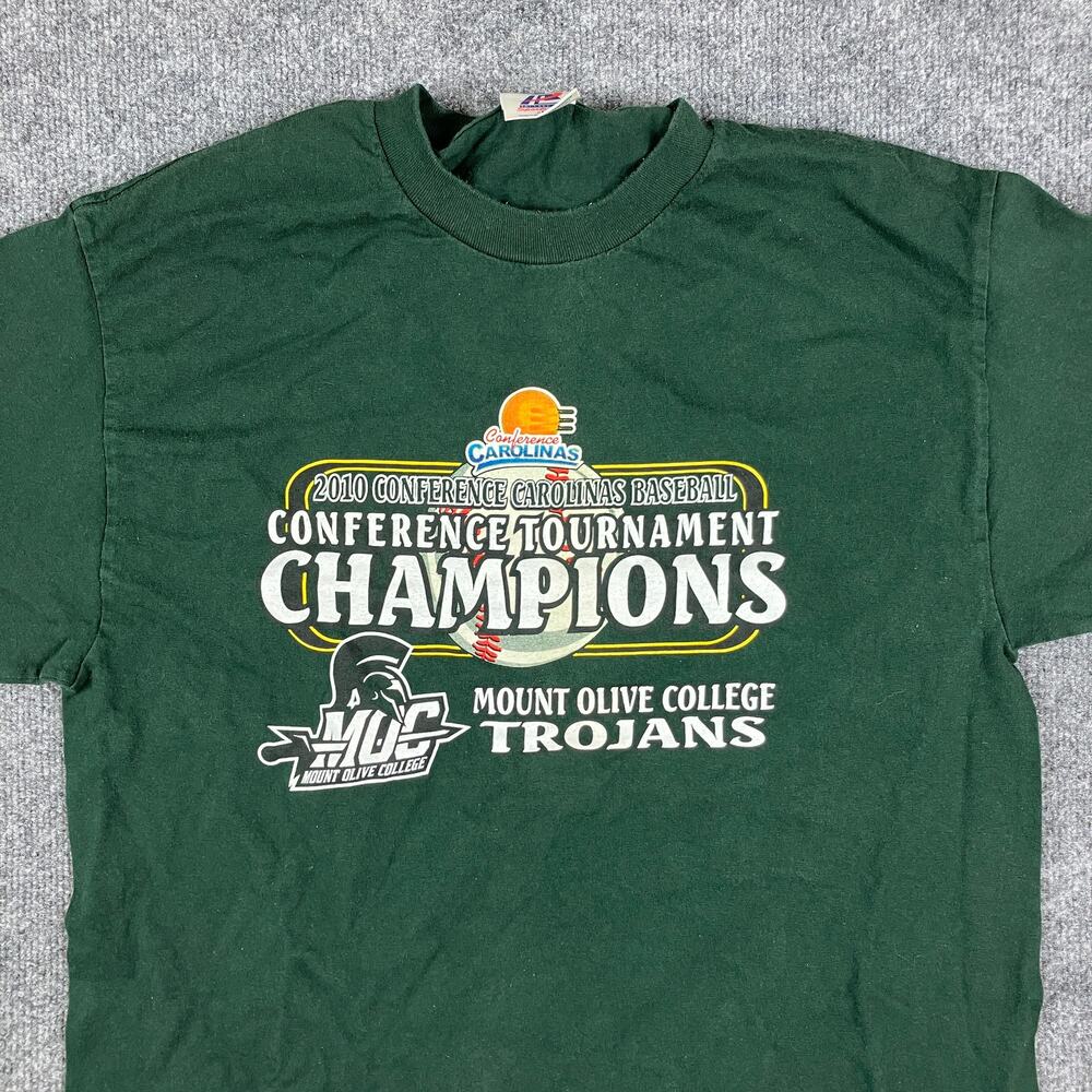 Tri-Lake T-Shirt Mens‎ L Green Graphic 2010 Baseball Champions Vintage